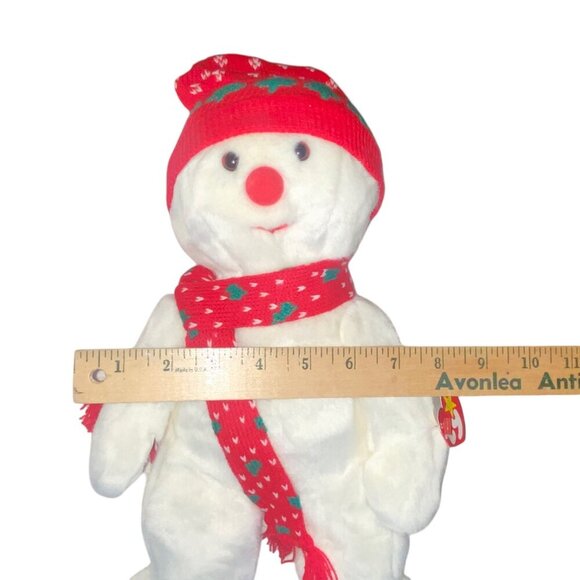 Ty Snowboy Beanie Baby Buddy Plush Snowman With Red Hat & Scarf - Picture 7 of 13